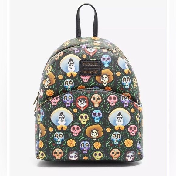 Loungefly Disney Pixar Coco Skulls Mini Backpack dia de los muertos halloween main image 9
